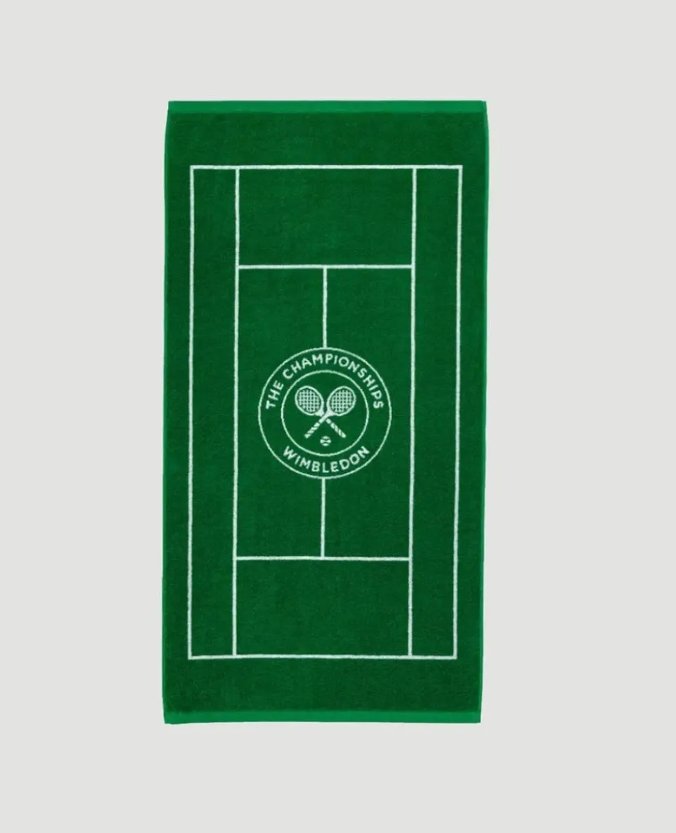Wimbledon Towels-Green Tennis Court Cotton Bath Towel 70x133cm