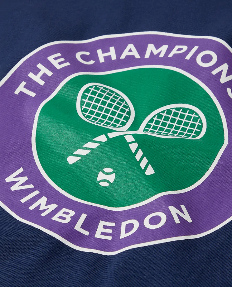 Wimbledon Tops & T-Shirts-Kids Championships Logo T-Shirt - Navy
