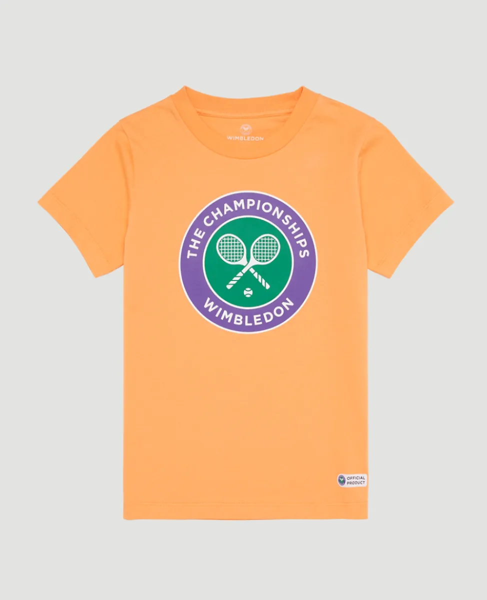 Wimbledon Tops & T-Shirts-Kids Championships Logo T-Shirt - Orange