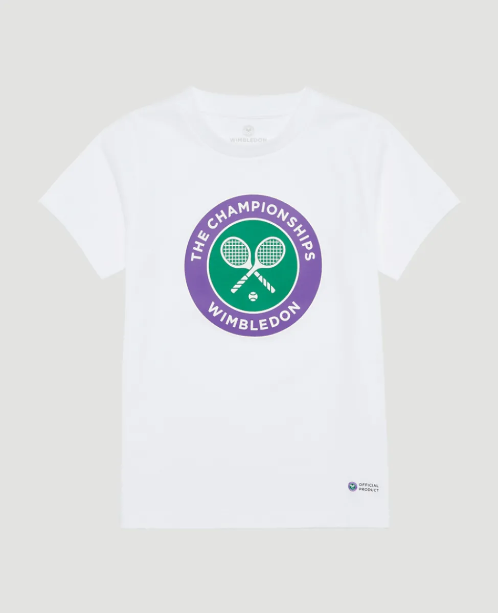 Wimbledon Tops & T-Shirts-Kids Championships Logo T-Shirt - White