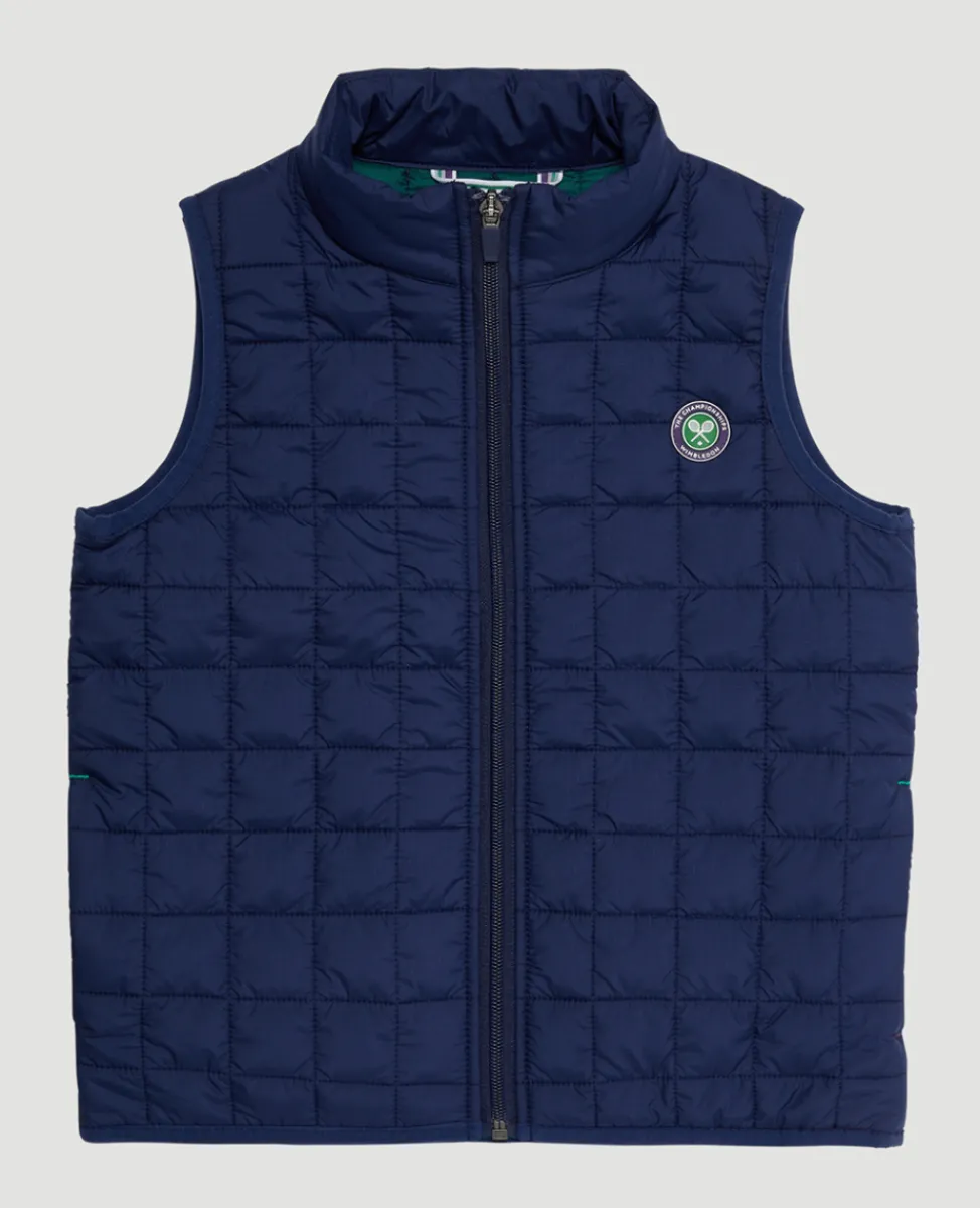 Wimbledon Jackets & Coats-Kids Core Gilet - Navy