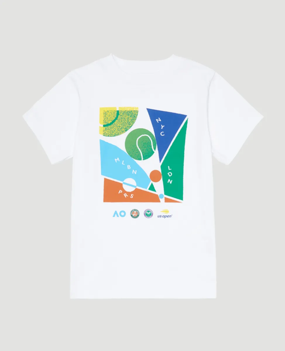 Wimbledon Tops & T-Shirts-Kids Grand Slam T-Shirt - White