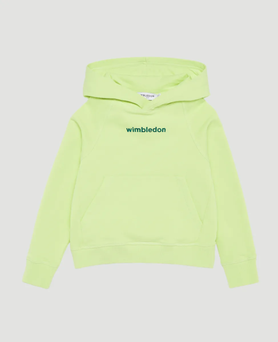 Wimbledon Sweatshirts & Hoodies-Kids Hooded Sweatshirt - Lime
