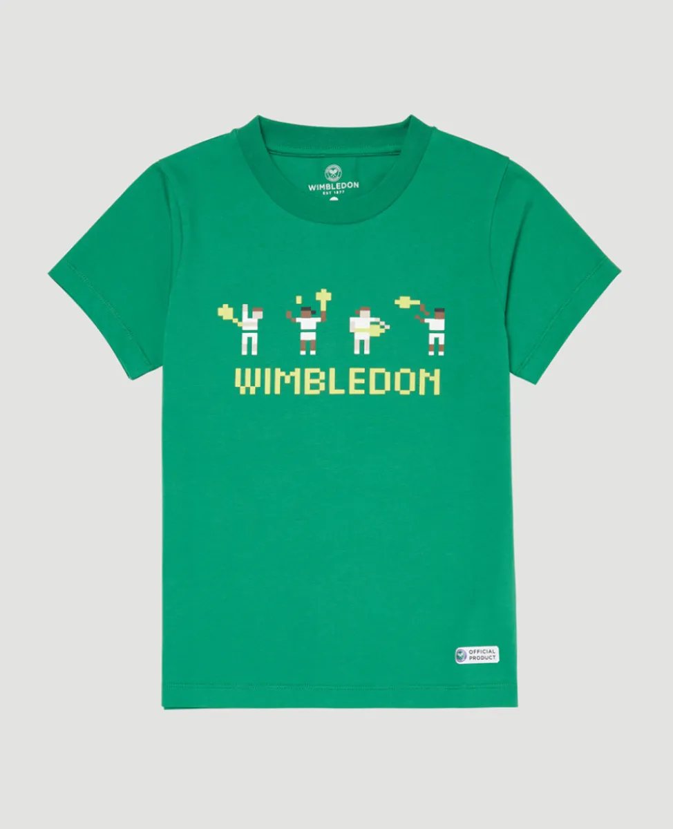 Wimbledon Tops & T-Shirts-Kids Player T-Shirt - Green