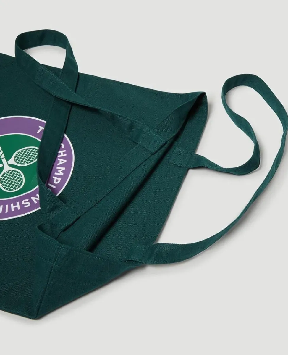 Wimbledon Shopper-Logo Shopper Bag - Green