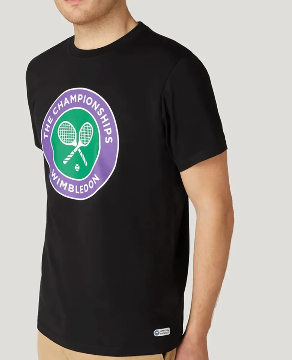 Wimbledon T-Shirts-Mens Championships Logo T-Shirt - Black
