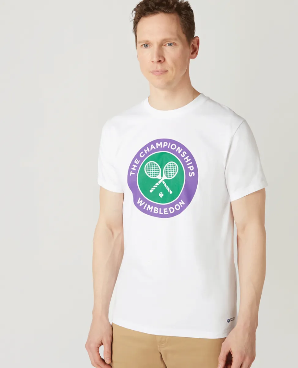 Wimbledon T-Shirts-Mens Championships Logo T-Shirt - White