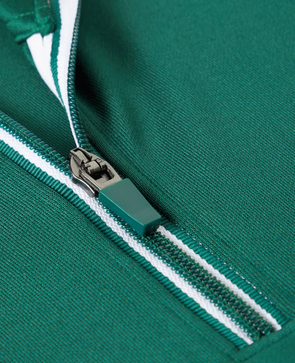 Wimbledon Sweatshirts & Hoodies-Mens Core Performance 1/4 Zip Training Top - Green