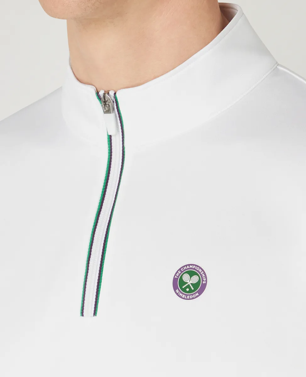 Wimbledon Sweatshirts & Hoodies | Sweatshirts & Hoodies-Mens Core Performance 1/4 Zip Training Top - White