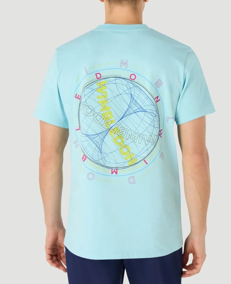 Wimbledon T-Shirts-Mens Globe T-Shirt - Blue