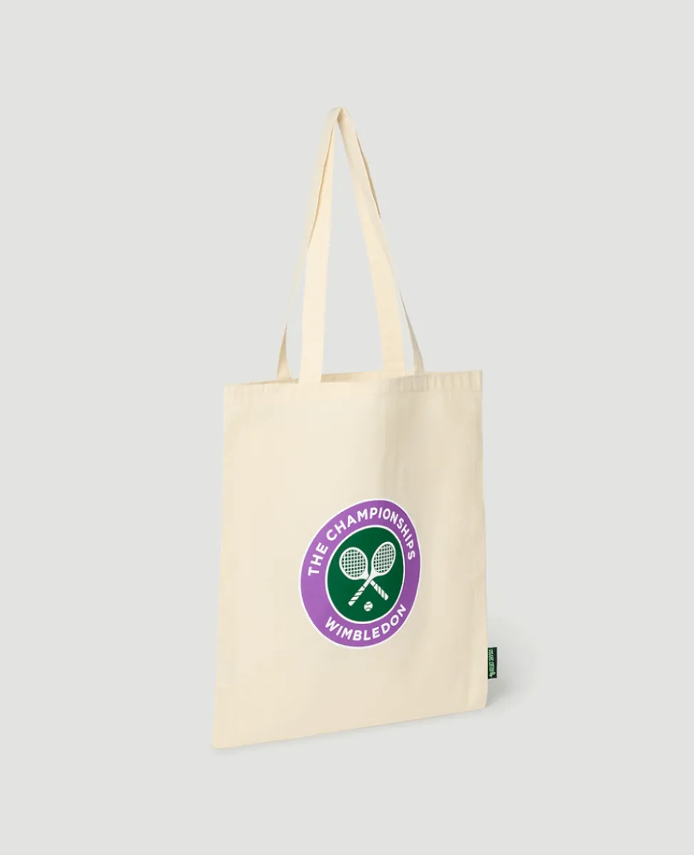 Wimbledon Shopper-Organic Cotton Shopper Tote with Championships Logo - Natural