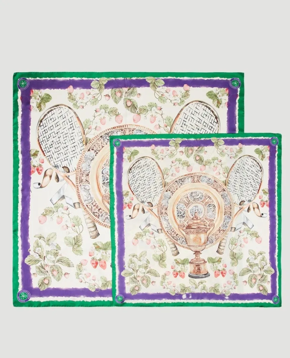 Wimbledon Scarves | Accessories-Silk Scarf - Trophy - 70x70