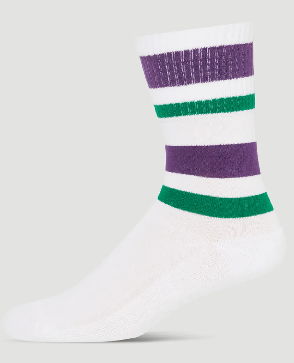 Wimbledon Accessories-Socks Crew Ankle Stripe