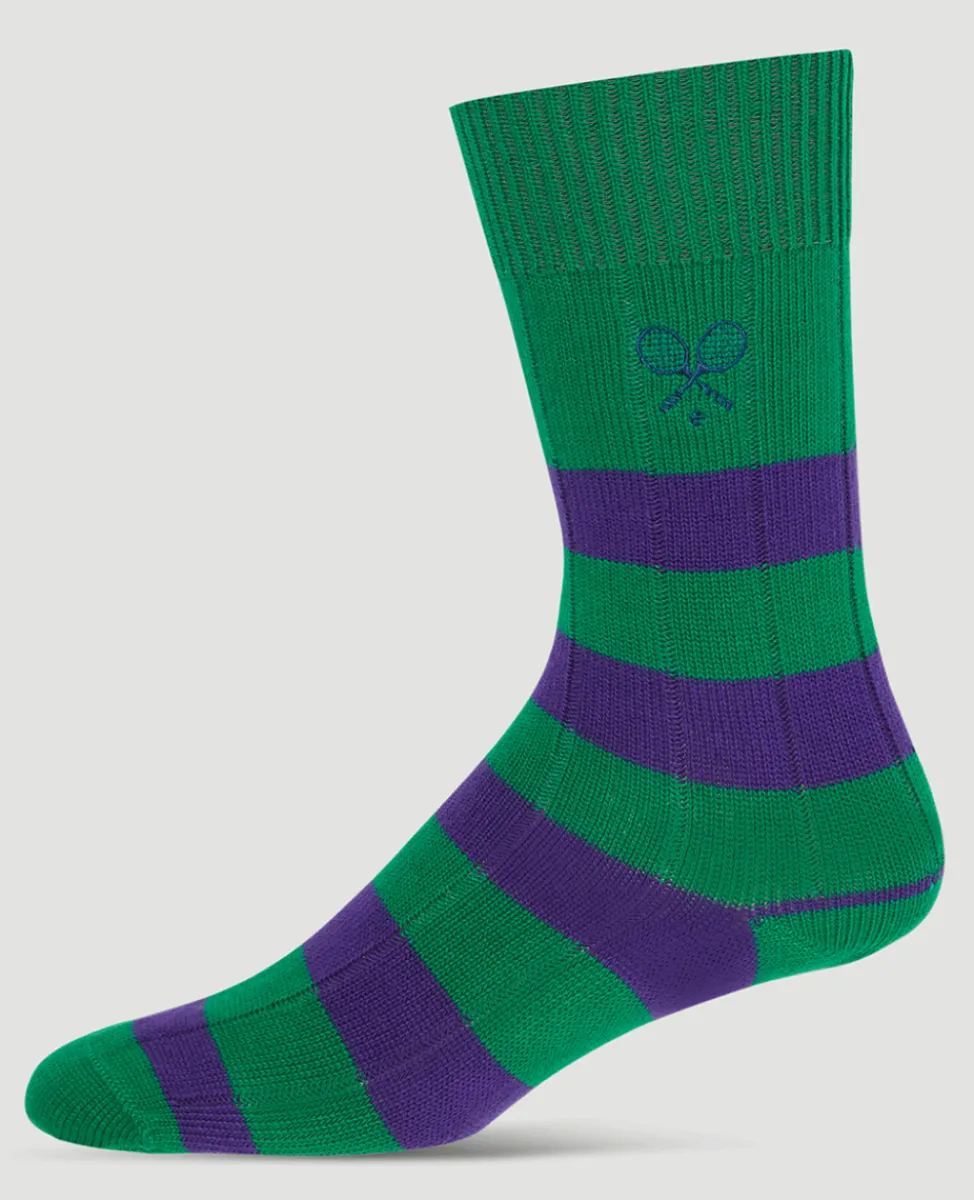 Wimbledon Accessories | Accessories-Socks Rugby - Green & Purple