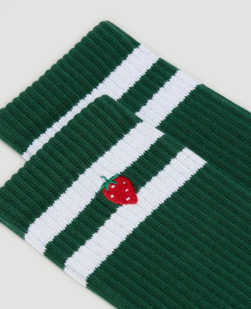 Wimbledon Accessories | Accessories-Strawberry Icon Crew Socks in Green
