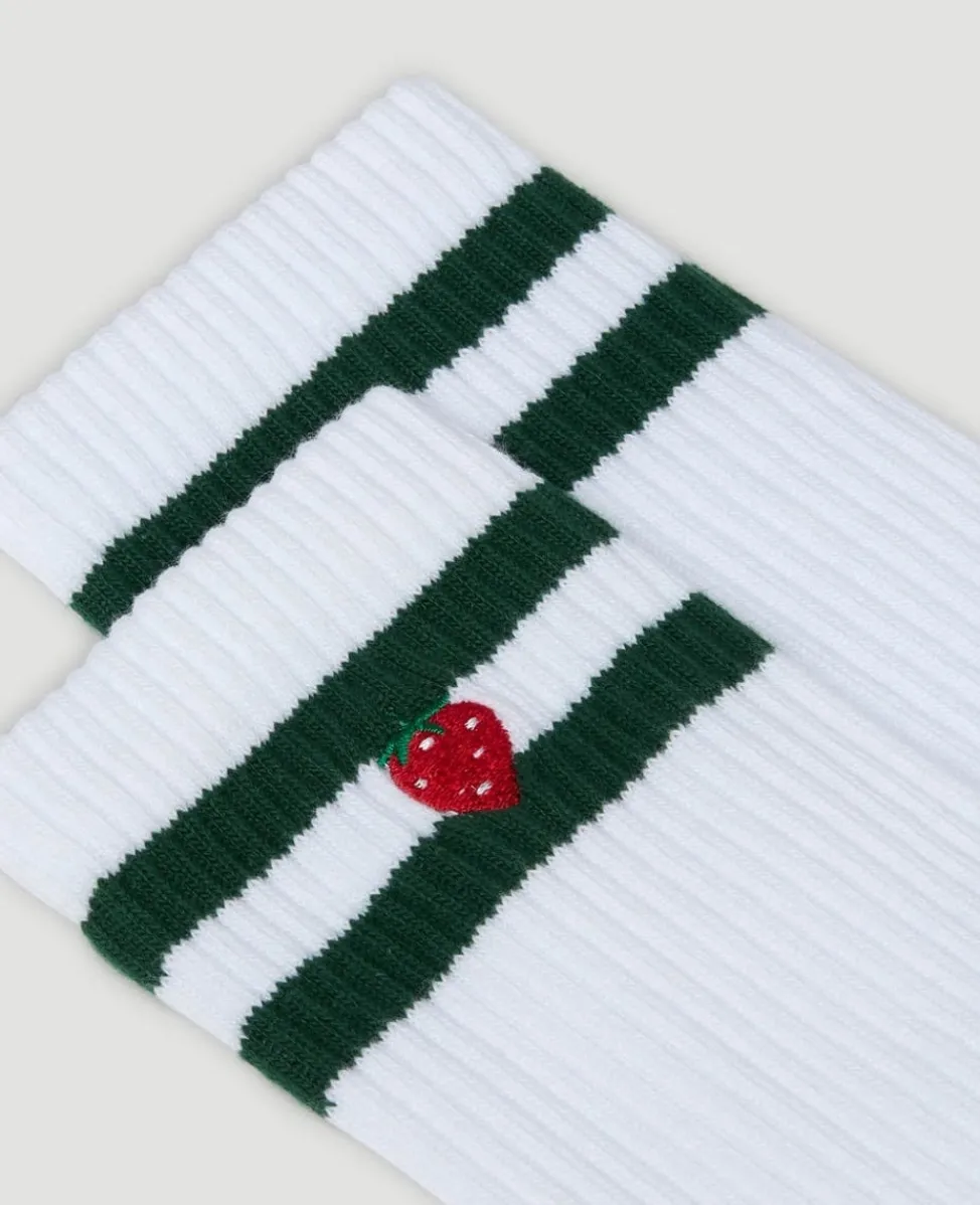 Wimbledon Accessories | Accessories-Strawberry Icon Crew Socks in White