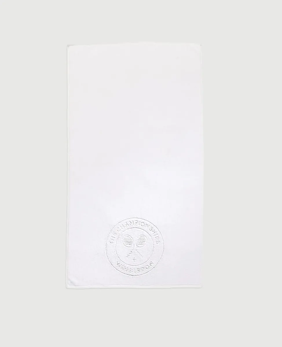 Wimbledon Towels-Towel White Logo Bath