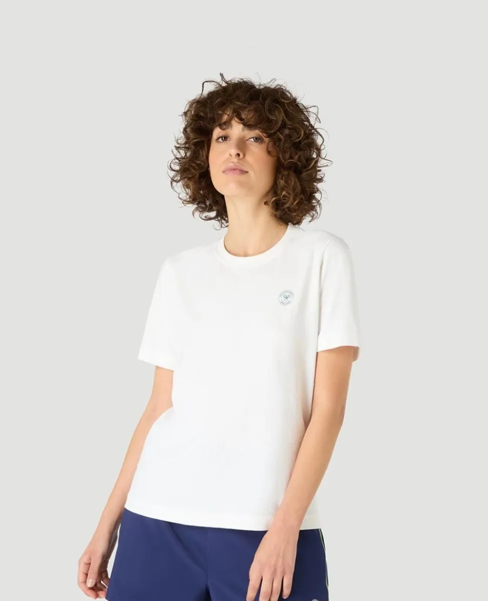 Wimbledon Tops & T-Shirts-Womens Brushstrokes T-Shirt - White