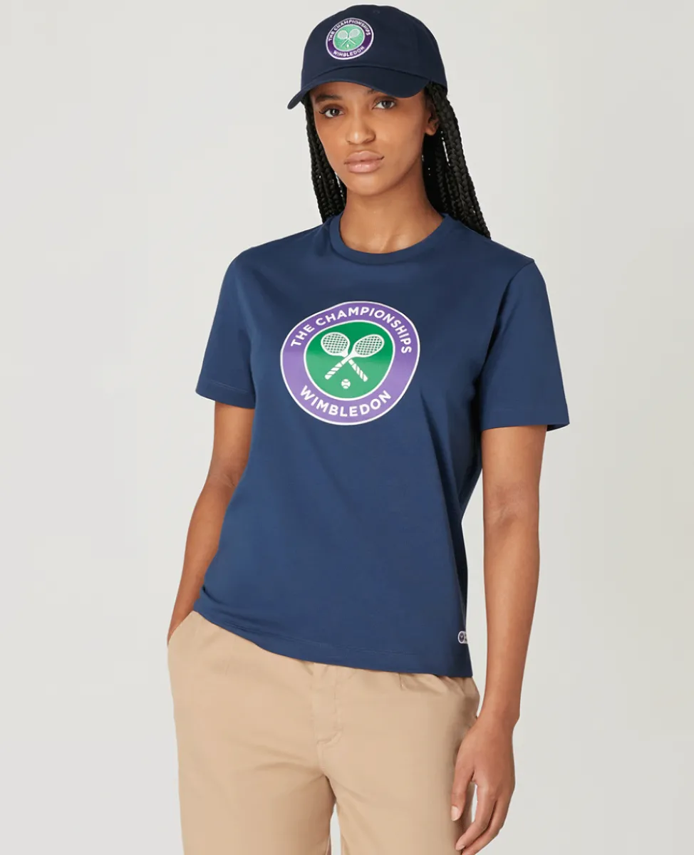 Wimbledon Tops & T-Shirts-Womens Championships Logo T-Shirt - Navy