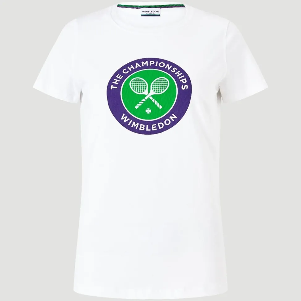 Wimbledon Tops & T-Shirts-Women's Championships Logo T-Shirt - White