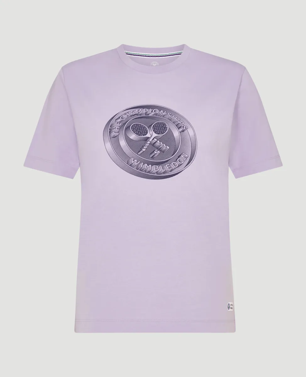 Wimbledon Tops & T-Shirts-Womens 3D Logo T-Shirt - Lilac