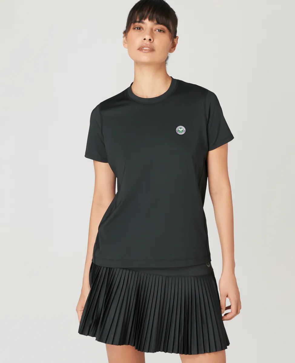 Wimbledon Tops & T-Shirts | Tops & T-Shirts-Womens Performance T-Shirt - Black